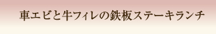 車エビと牛フィレの鉄板ステーキランチ