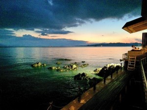 天海の湯１月の夕景